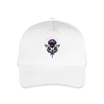 Chardon avec cœur de triquetra et papillon chardonneret - Casquette de baseball bio Enfant - blanc - Devant