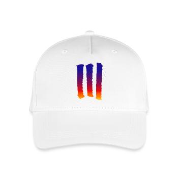 Sport Stripe Design - Organic Kids’ Baseball Cap - white - Front