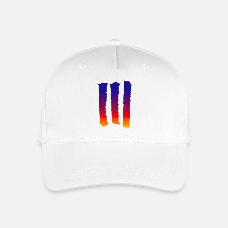 Sport Streifen Design - Kinder Bio Basecap - Weiß