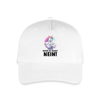 Einhorn Unicorn Magisch Bevor du fragst Nein - Kinder Bio Basecap - Weiß - Vorne
