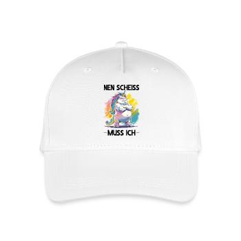 Einhorn Unicorn Magisch Nen scheiss muss ich - Kinder Bio Basecap - Weiß - Vorne