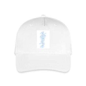 Eskulap pastellblaues Motiv für Mediziner - Kinder Bio Basecap - Weiß - Vorne
