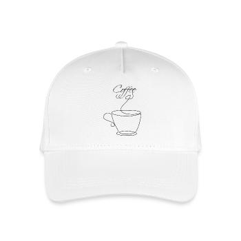 Kaffee Coffee Lineart Design - Organic Kids’ Baseball Cap - white - Front
