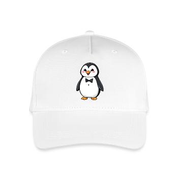 Elegant Black-Tie Penguin in Winter Wonderland - Organic Kids’ Baseball Cap - white - Front