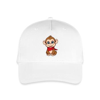 Singe mignon Bandana rouge - Casquette de baseball bio Enfant - blanc - Devant