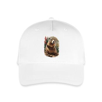 Neugieriges Garten-Murmeltier - Kinder Bio Basecap - Weiß - Vorne