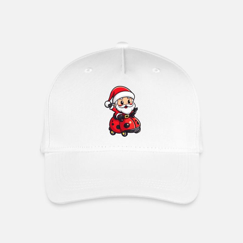 Marienkäfer Weihnachtsmann Cartoon - Kinder Bio Basecap - Weiß