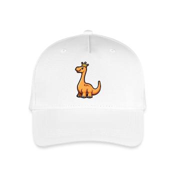 Dinosaur brontosaurus cartoon crown - Organic Kids’ Baseball Cap - white - Front