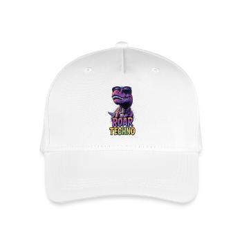 T-Rex - Roar TECHNO - Kinder Bio Basecap - Weiß - Vorne
