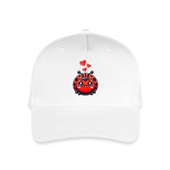 Ladybug Heart Love - Organic Kids’ Baseball Cap - white - Front