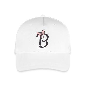 Ruban lettre initiale B - Casquette de baseball bio Enfant - blanc - Devant
