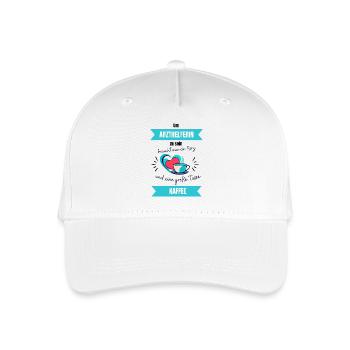 Arzthelferin mit Herz - Kinder Bio Basecap - Weiß - Vorne