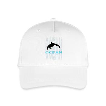 Wal - Ozean - Kinder Bio Basecap - Weiß - Vorne