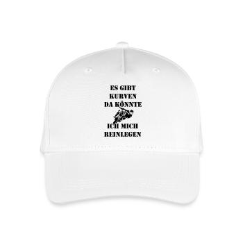Curves Lay Motorcycle - Organic Kids’ Baseball Cap - white - Front