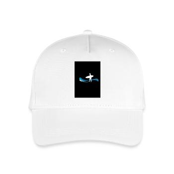 Silhouette de surfeur sur les vagues - Casquette de baseball bio Enfant - blanc - Devant
