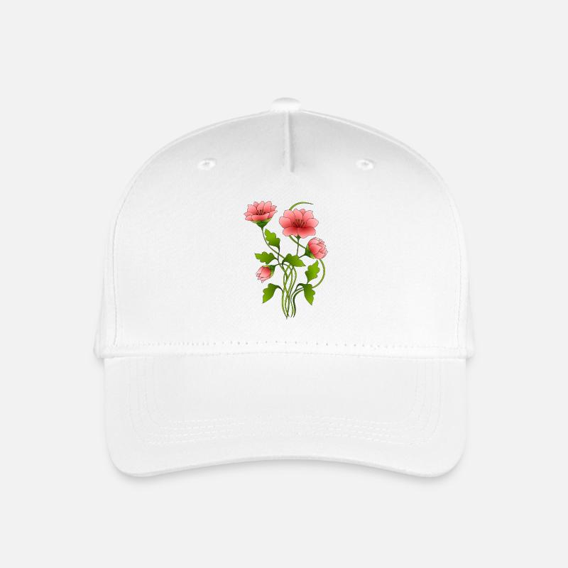 Blumen - Kinder Bio Basecap - Weiß