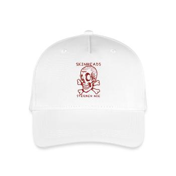 Skinheads never die - Organic Kids’ Baseball Cap - white - Front