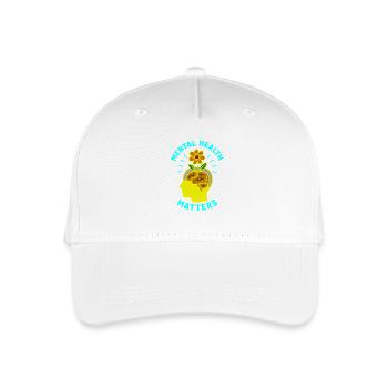 Blume für psychische Gesundheit - Kinder Bio Basecap - Weiß - Vorne