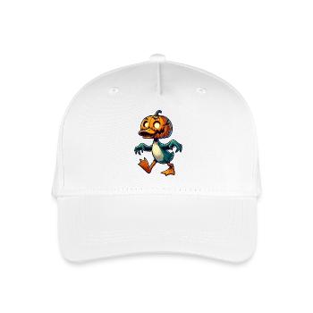 Mignon Halloween Canard Zombie Dessin animé Citrouille Effrayant - Casquette de baseball bio Enfant - blanc - Devant