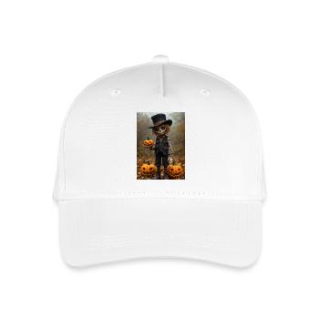 Haunted Scarecrow with Jack-O-Lanterns - Organic Kids’ Baseball Cap - white - Front