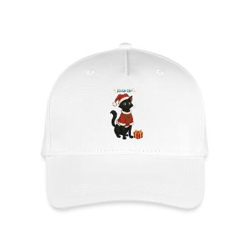 HoHoHo!! black cat - Organic Kids’ Baseball Cap - white - Front