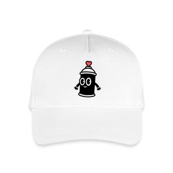 Graffiti Spraydose | Street Art mit Herz - Kinder Bio Basecap - Weiß - Vorne