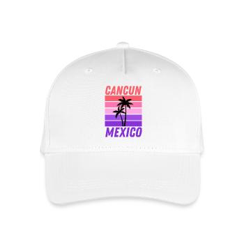 Cancun Mexico Sunset Palmiers Vintage - Casquette de baseball bio Enfant - blanc - Devant