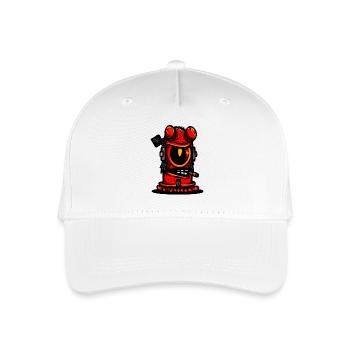 Red Devil Cigar Karikatur - Kinder Bio Basecap - Weiß - Vorne
