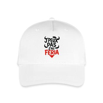 Ich kann nicht, Feria - Kinder Bio Basecap - Weiß - Vorne