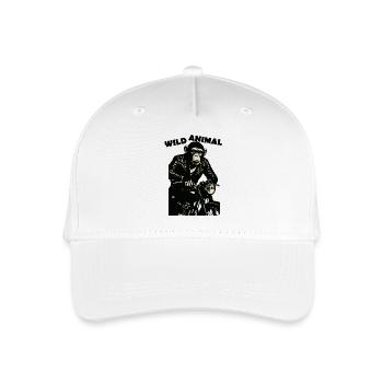 Chimp Biker Rebel on Midnight Bike - Organic Kids’ Baseball Cap - white - Front