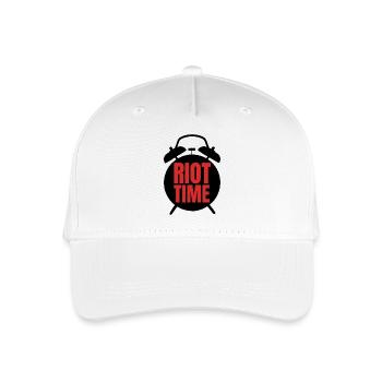 Temps d’émeute – Conception de texte rouge audacieux - Casquette de baseball bio Enfant - blanc - Devant
