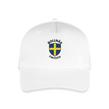 Bollnäs Sweden Shield Flag - Organic Kids’ Baseball Cap - white - Front