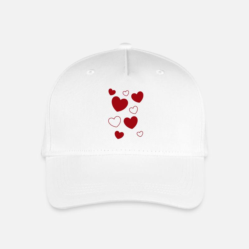 Cadeau rouge de la Saint-Valentin - Casquette de baseball bio Enfant - blanc