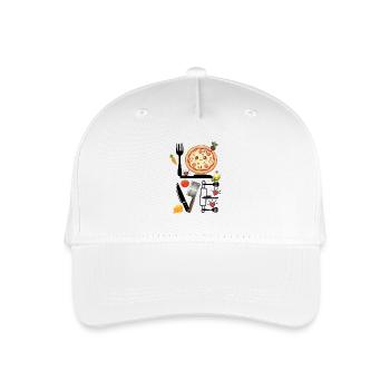 Plaisir de cuisine de pizzas de Kawaii, amour - Casquette de baseball bio Enfant - blanc - Devant