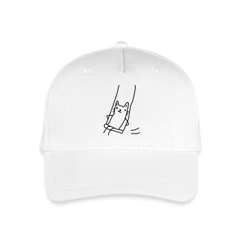 Cat swings - Organic Kids’ Baseball Cap - white - Front