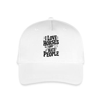 J’adore les chevaux et je déteste les gens - Casquette de baseball bio Enfant - blanc - Devant