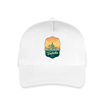 Valletta Malta Retro Sunset Reiseabzeichen - Kinder Bio Basecap - Weiß - Vorne