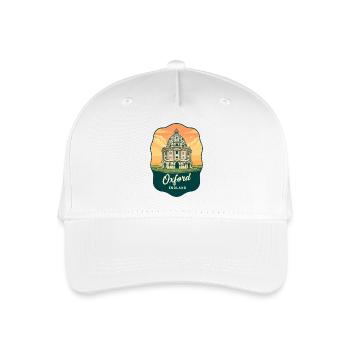 Oxford Radcliffe Kamera Vintage-Abzeichen - Kinder Bio Basecap - Weiß - Vorne