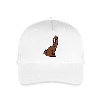 Brauner Hase - Kinder Bio Basecap - Weiß - Vorne