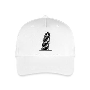 Schiefer Turm von Pisa - Kinder Bio Basecap - Weiß - Vorne