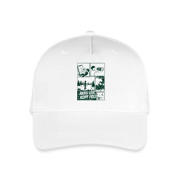 Akku Leer Kopf Frei Naturmotiv - Kinder Bio Basecap - Weiß - Vorne