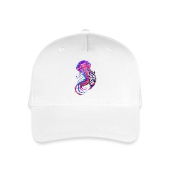 Lost in the Deep Jellyfish – Bioluminescent Ocean  - Organic Kids’ Baseball Cap - white - Front