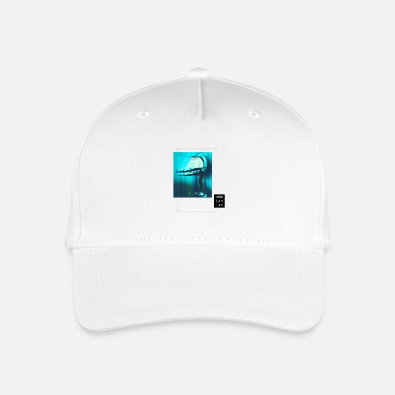 Wind SunFun Neon Drift - Organic Kids’ Baseball Cap - white