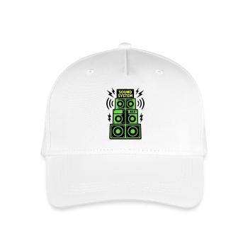 Sound System Speaker Techno Festival DJ - Casquette de baseball bio Enfant - blanc - Devant