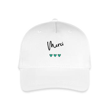 MERCI. THANKS. THANK YOU. ANNIVERSAIRE. NAISSANCE. - Casquette de baseball bio Enfant - blanc - Devant