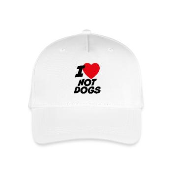 Ich liebe Hot Dogs - Kinder Bio Basecap - Weiß - Vorne