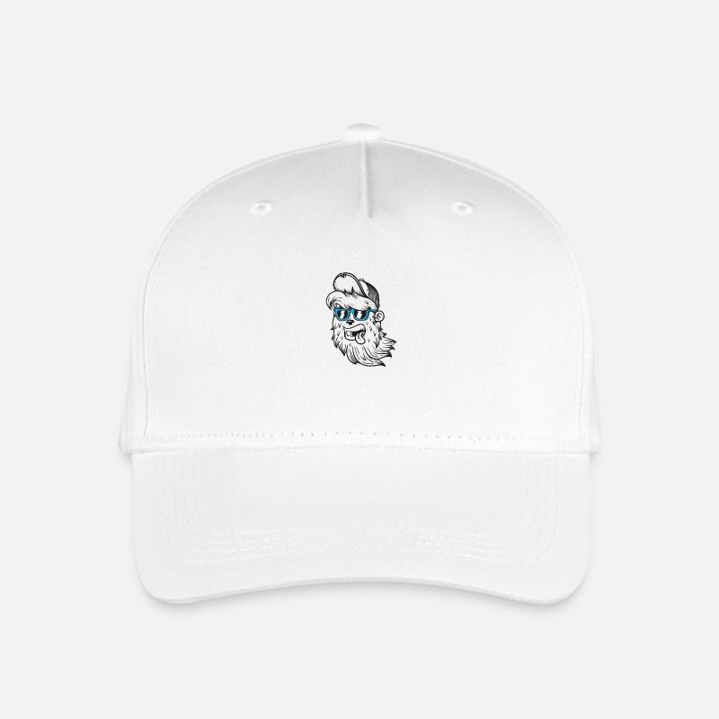 lustiger Hipster - Kinder Bio Basecap - Weiß