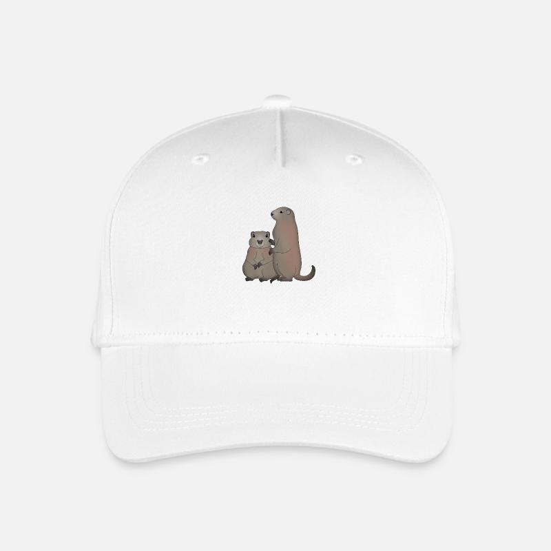 Zwei Murmeltiere - Kinder Bio Basecap - Weiß