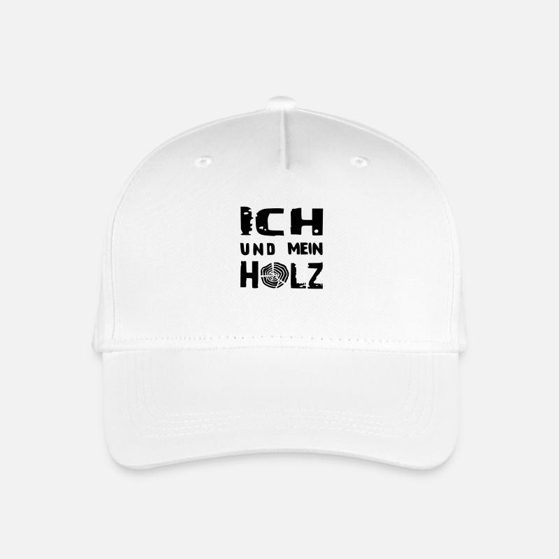 ich und mein - HOLZ - Kinder Bio Basecap - Weiß