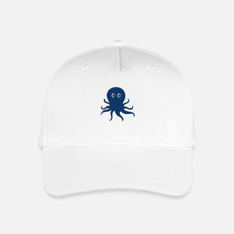 Pirate Octopus - Organic Kids’ Baseball Cap - white